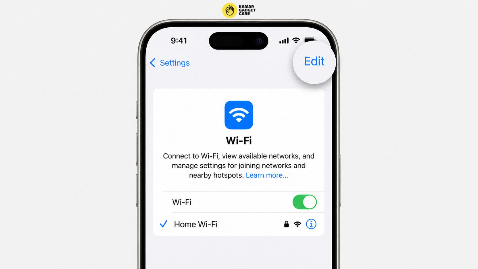 Wi-Fi iPhone susah terhubung.